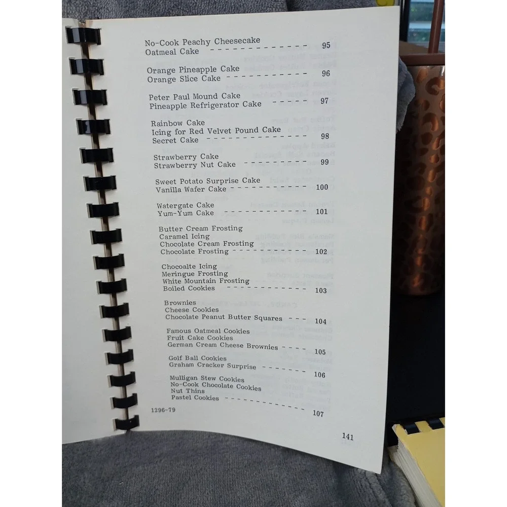 Pisgah United Methodist Church Kernersville, NC Cookbook 1979 Squirrel, Oppossum